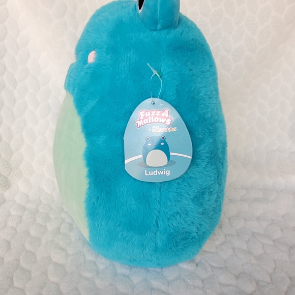 Ludwig the Teal Frog Fuzzamallow Squishmallow 12 Inch BNWT - Picture 2 of 7